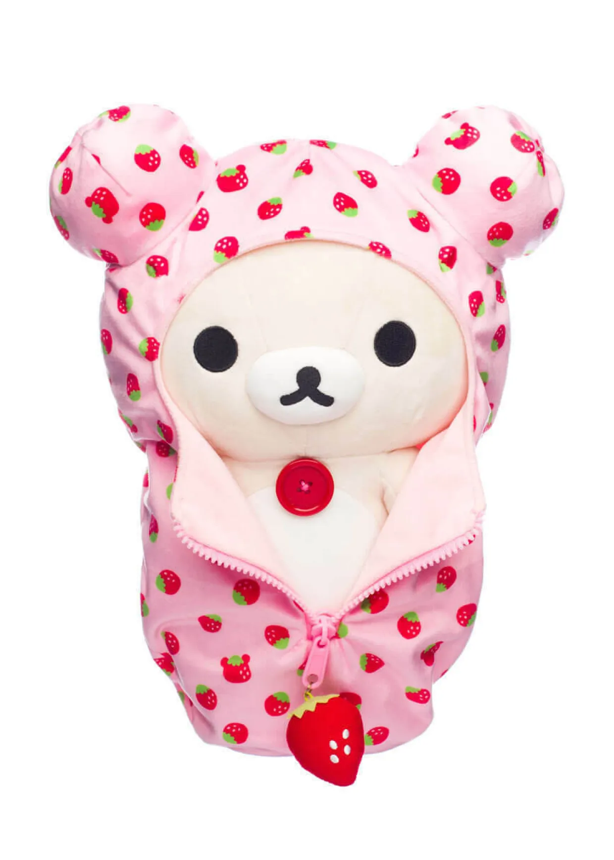 Korilakkuma San-X Original Strawberry Pattern Pink Sleeping Bag Plush